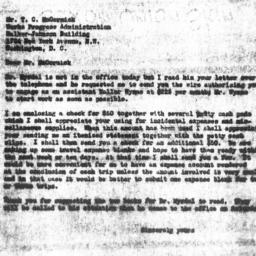 Letter from Rowena S. Hadse...