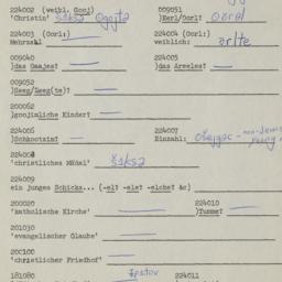 Western questionnaire, answ...