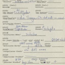 Western questionnaire, answ...