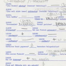 Western questionnaire, answ...