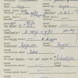Western questionnaire, answ...