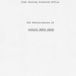 Reminiscences of Gerhart He...