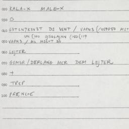 Eastern questionnaire, answ...