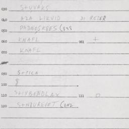 Eastern questionnaire, answ...