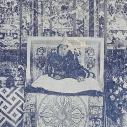 Dalai Lama on throne