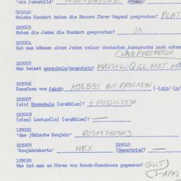 Western questionnaire, answ...