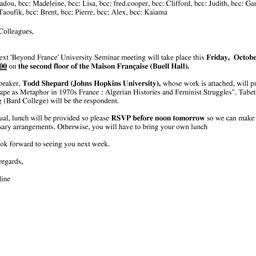 Announcements, 2016-10-14. ...
