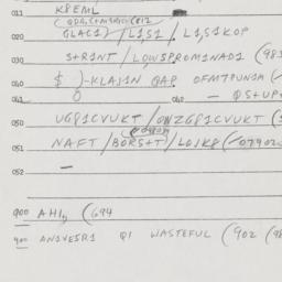 Eastern questionnaire, answ...