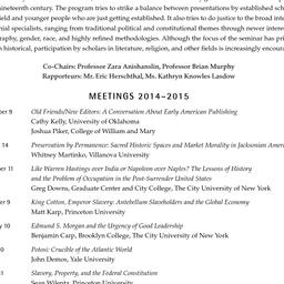 Schedules, Early American H...