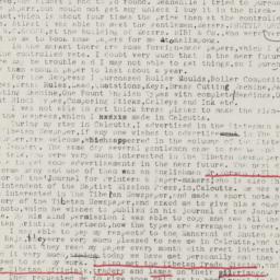 Report of visit to Calcutta
