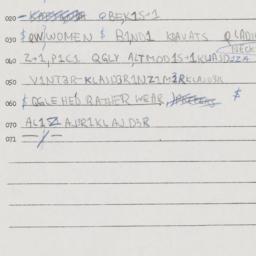 Eastern questionnaire, answ...
