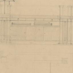 Library table elevation, plan