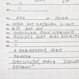 Eastern questionnaire, answ...