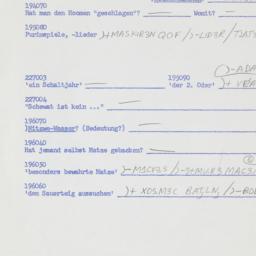 Western questionnaire, answ...
