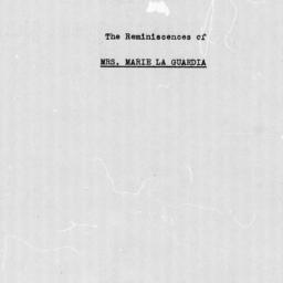 Reminiscences of Marie M. L...