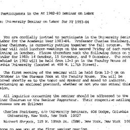 Announcements, 1982-09-22. ...