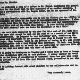 Letter from Gunnar Myrdal t...