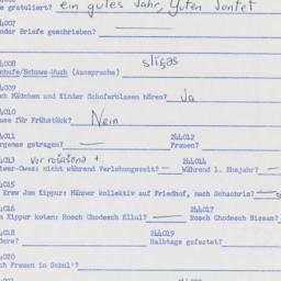 Western questionnaire, answ...