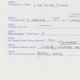 Western questionnaire, answ...