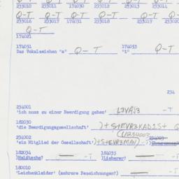 Western questionnaire, answ...