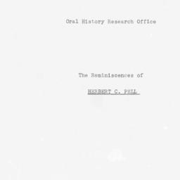 Reminiscences of Herbert Cl...