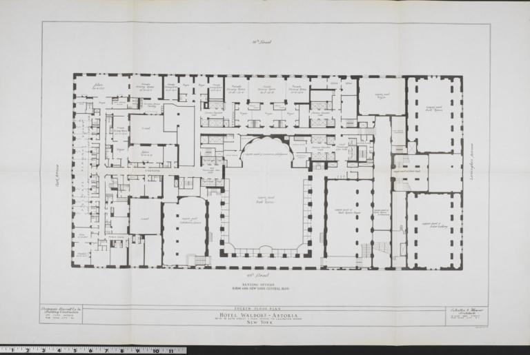 Waldorf Astoria Hotel Astoria Apartments 301 Park Avenue Fourth Floor Plan The New York 4820