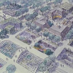 Aerial perspective drawing.