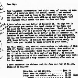 Letter from Arthur Raper to...