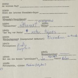 Western questionnaire, answ...