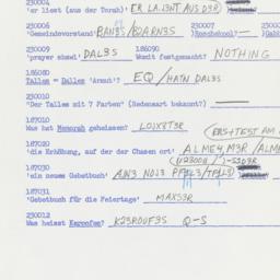 Western questionnaire, answ...