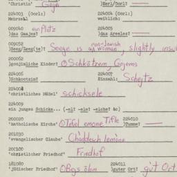 Western questionnaire, answ...