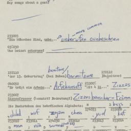 Western questionnaire, answ...
