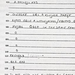 Eastern questionnaire, answ...