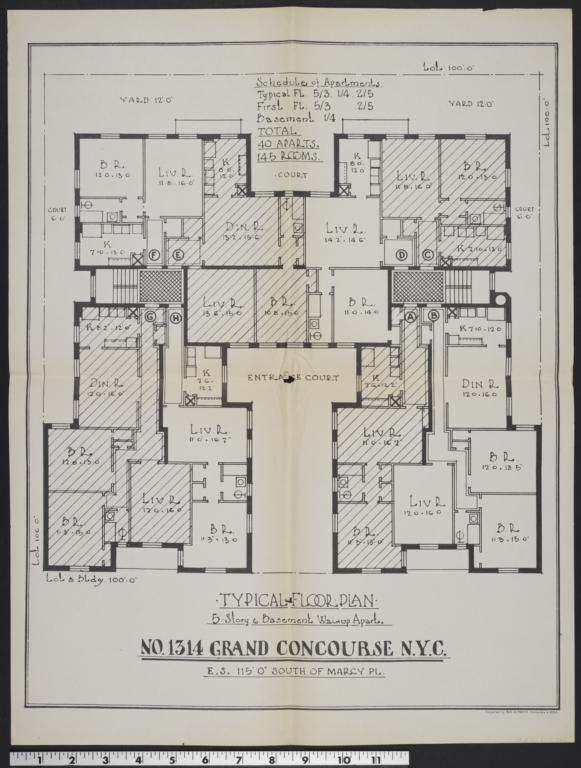 1314 Grand Concourse, Typical Floor Plan Columbia