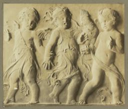 [Relief of cherubs with cockatoo]