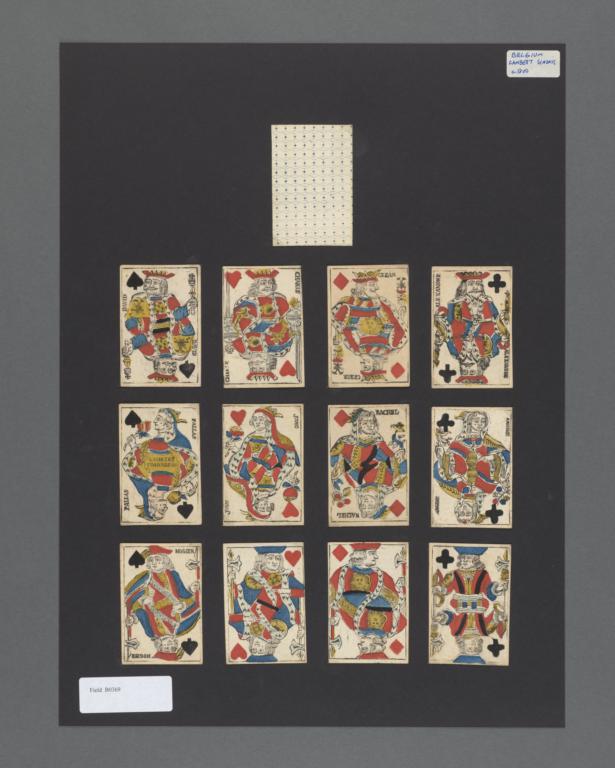 Standard deck of playing cards with French suits, Paris pattern