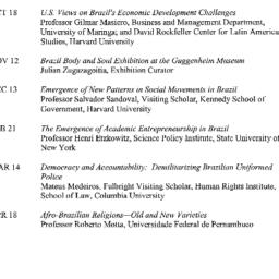Schedules, Brazil, seminar ...