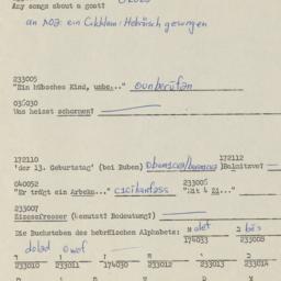 Western questionnaire, answ...