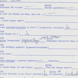 Western questionnaire, answ...