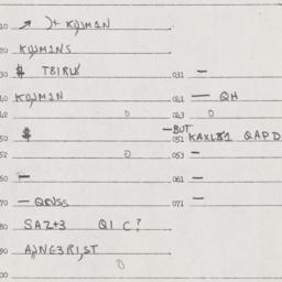 Eastern questionnaire, answ...