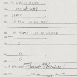 Eastern questionnaire, answ...