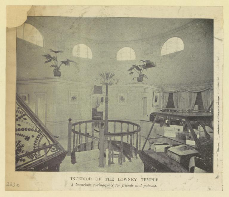 Interior of the Lowney Temple. A luxurious resting-place for friends and patrons