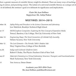 Schedules, Scientific Liter...