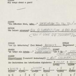 Western questionnaire, answ...