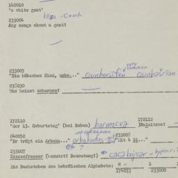 Western questionnaire, answ...