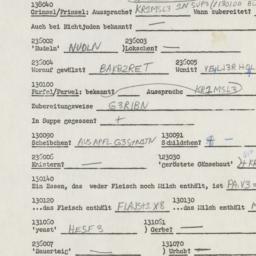 Western questionnaire, answ...