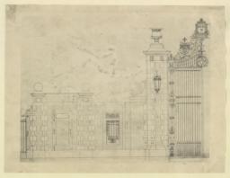 Gate for Class of 1890, Harvard University. McKim, Mead & White, Arch'ts. 160 Fifth Avenue, N. Y. C.