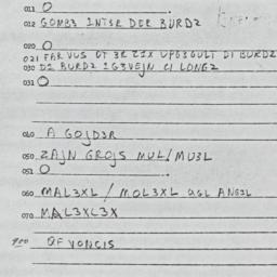 Eastern questionnaire, answ...