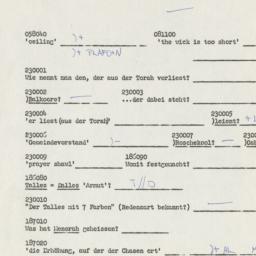 Western questionnaire, answ...