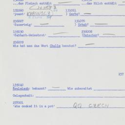 Western questionnaire, answ...